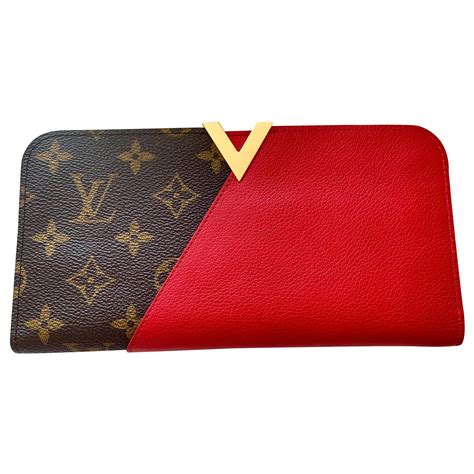 louis vuitton kimono wallet red